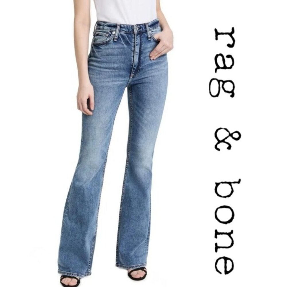 rag & bone Blue Flare Jeans
